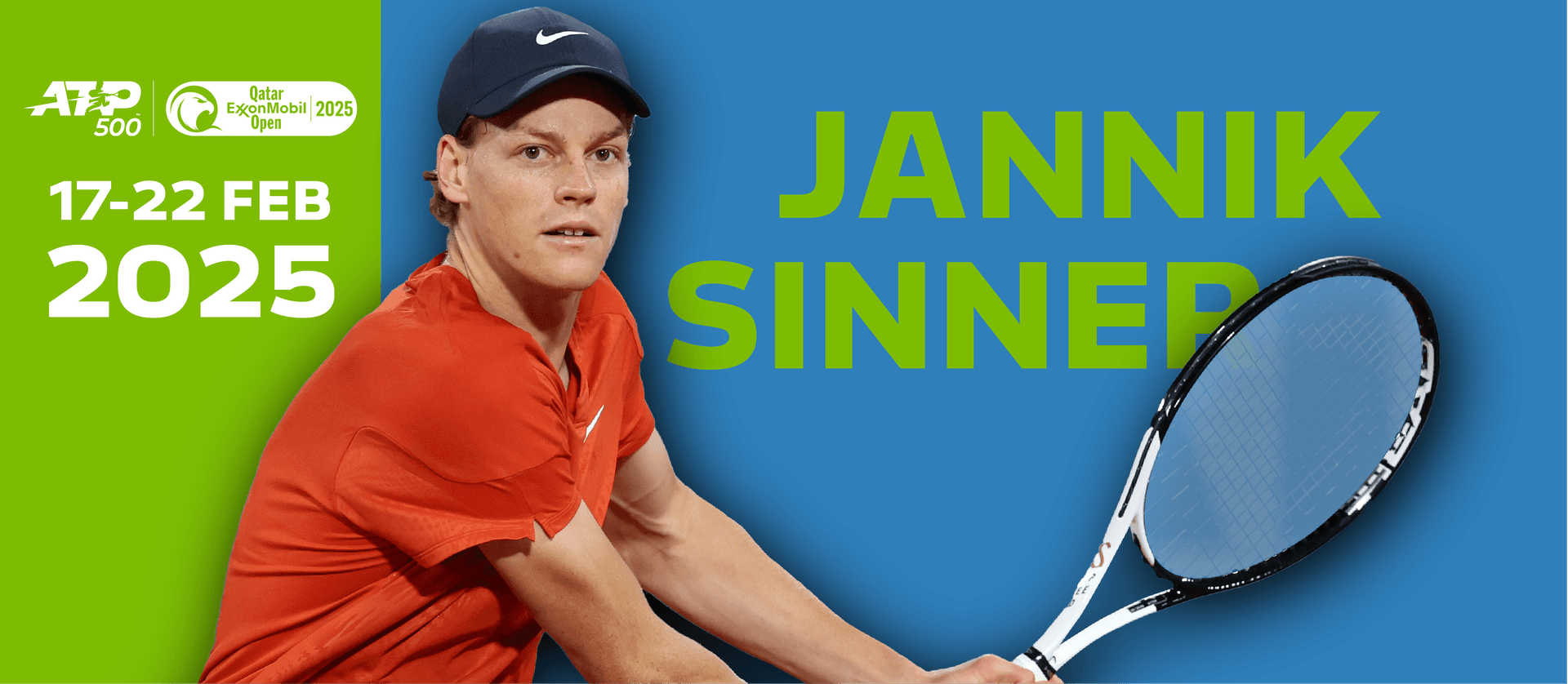 World No. 1 Sinner Leads Star-Studded Lineup for Qatar ExxonMobil Open 2025